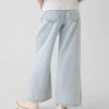 Jeans for barn med høy midje, vid benvidde og ankelhøyde