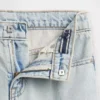 Jeans for barn med høy midje, vid benvidde og ankelhøyde