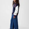 Jeans for barn med høy midje, vid benvidde og ankelhøyde