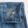 Jeans for barn med høy midje, vid benvidde og ankelhøyde