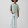 Jeans for barn med lav midje, bred benvidde