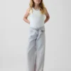Jeans for barn med lav midje, bred benvidde