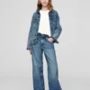 Jeans for barn med lav midje, bred benvidde