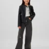 Jeans for barn med lav midje, bred benvidde