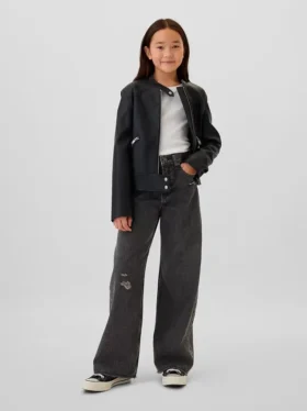 Jeans for barn med lav midje, bred benvidde