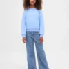 Jeans for barn med lav midje, bred benvidde
