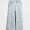 Jeans for barn med lav midje, bred benvidde