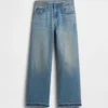 Jeans for barn med lav midje, bred benvidde