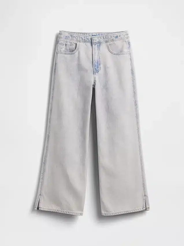 Jeans for barn med lav midje, bred benvidde