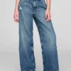 Jeans for barn med lav midje, bred benvidde