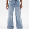 Jeans for barn med lav midje, bred benvidde