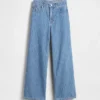 Jeans for barn med lav midje, bred benvidde