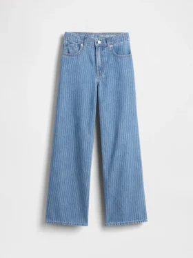 Jeans for barn med lav midje, bred benvidde