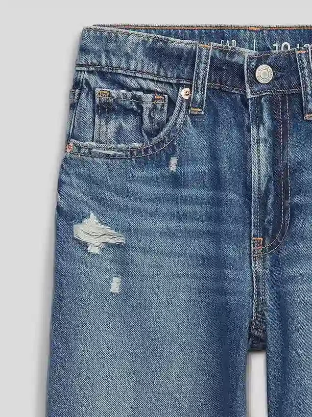 Jeans for barn med lav midje, bred benvidde