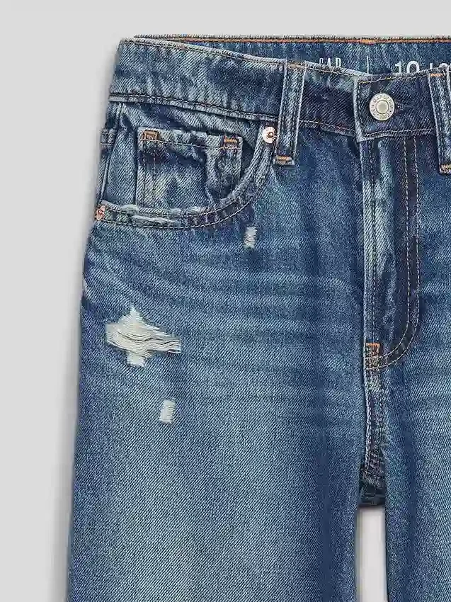Jeans for barn med lav midje, bred benvidde