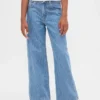 Jeans for barn med lav midje, bred benvidde