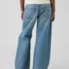 Jeans for barn med lav midje, bred benvidde