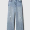 Jeans for barn med lav midje, bred benvidde
