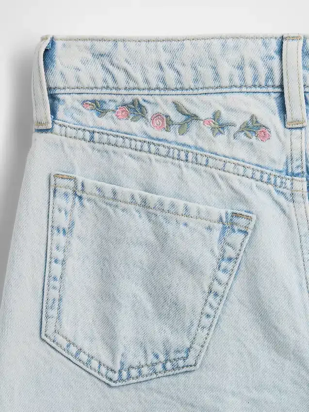 Jeans for barn med lav midje, bred benvidde