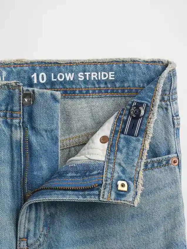 Jeans for barn med lav midje, bred benvidde