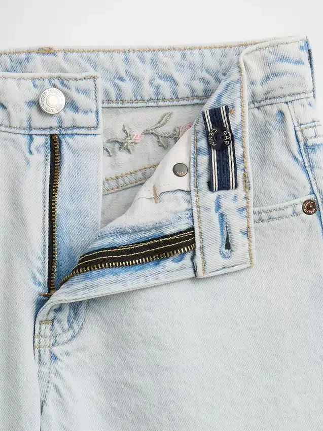 Jeans for barn med lav midje, bred benvidde