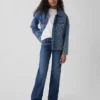 Jeans for barn med lav midje og avslappet, rett passform