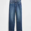 Jeans for barn med lav midje og avslappet, rett passform