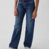 Jeans for barn med lav midje og avslappet, rett passform