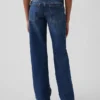 Jeans for barn med lav midje og avslappet, rett passform