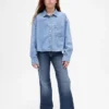 Jeans for barn med lav midje og avslappet utsvunget ben