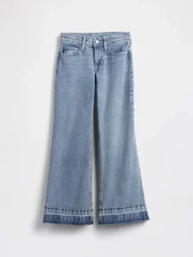 Jeans for barn med lav midje og avslappet utsvunget ben