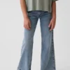 Jeans for barn med lav midje og avslappet utsvunget ben