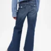 Jeans for barn med lav midje og avslappet utsvunget ben