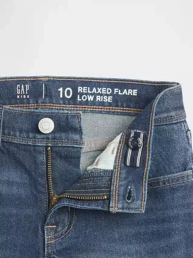 Jeans for barn med lav midje og avslappet utsvunget ben