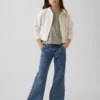Jeans for barn med lav midje, sømmer og avslappet flare-passform