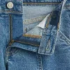 Jeans for barn med lav midje, sømmer og avslappet flare-passform