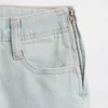 Jeans for barn med lav midje, snøring og avslappet utvidet ben