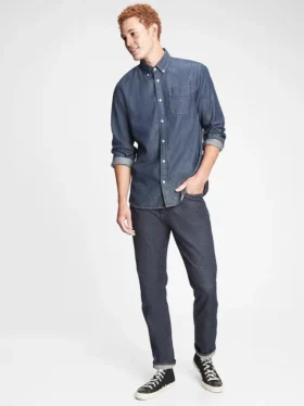 Jeans med atletisk, avsmalnende passform