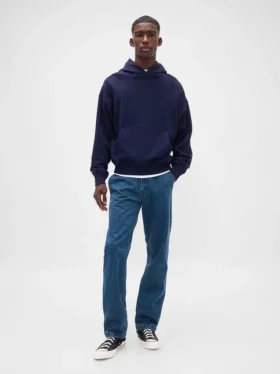 Jeans med avslappet, rett passform