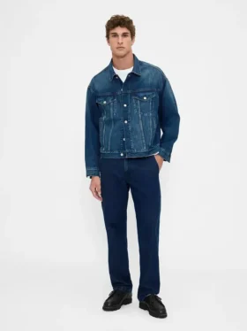 Jeans med avslappet, rett passform