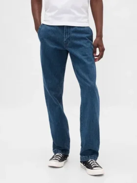 Jeans med avslappet, rett passform