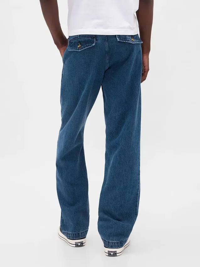 Jeans med avslappet, rett passform