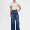 Jeans med ekstra høy midje og vid benbredde