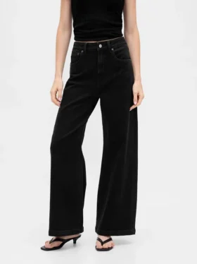 Jeans med ekstra høy midje og vid benbredde
