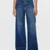 Jeans med ekstra høy midje og vid benbredde