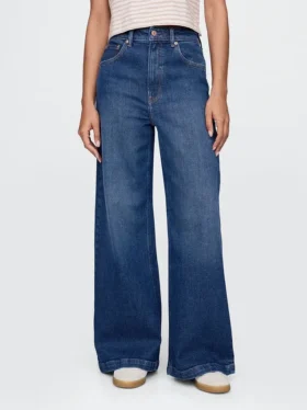 Jeans med ekstra høy midje og vid benbredde