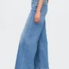 Jeans med ekstra høy midje og vid benbredde