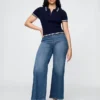 Jeans med ekstra høy midje og vid benbredde