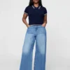 Jeans med ekstra høy midje og vid benbredde
