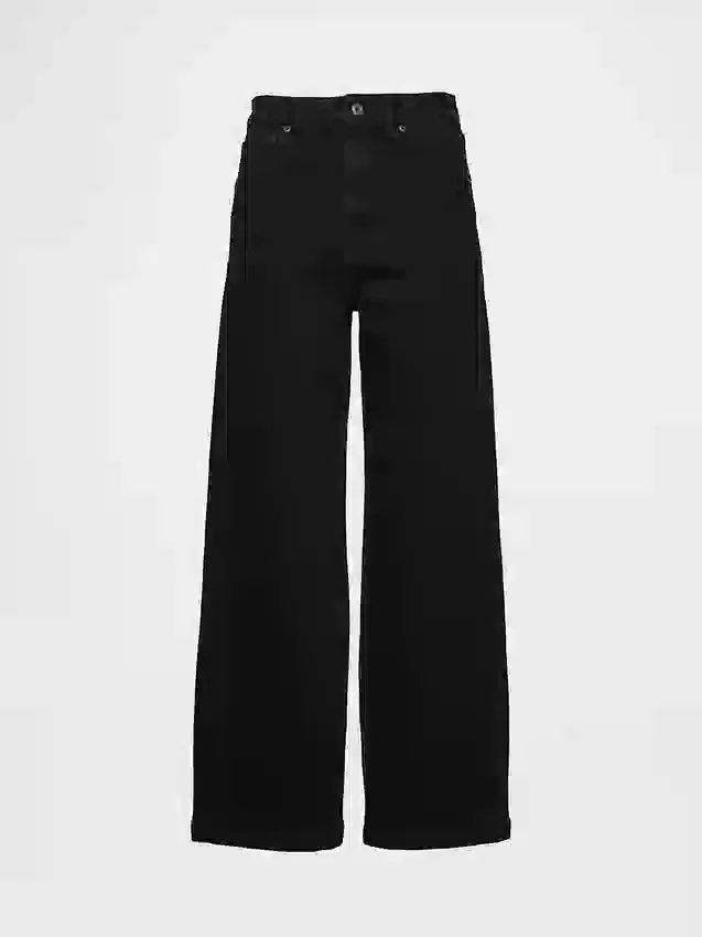 Jeans med ekstra høy midje og vid benbredde